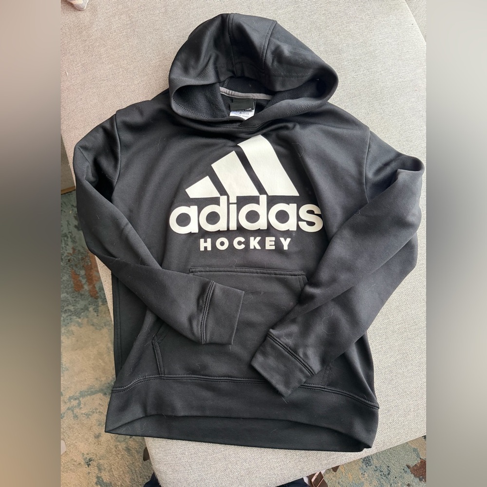 Adidas Black and White Hockey Hoodie